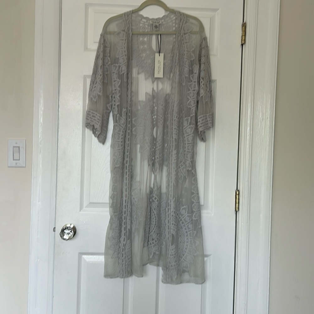 NWT rachel zoe light blue duster
